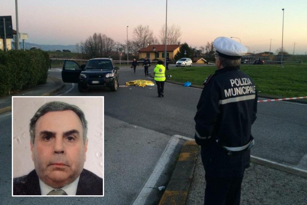 Il luogo della disgrazia e la foto della vittima, Giuseppe Cappelli (Foto Nucci)