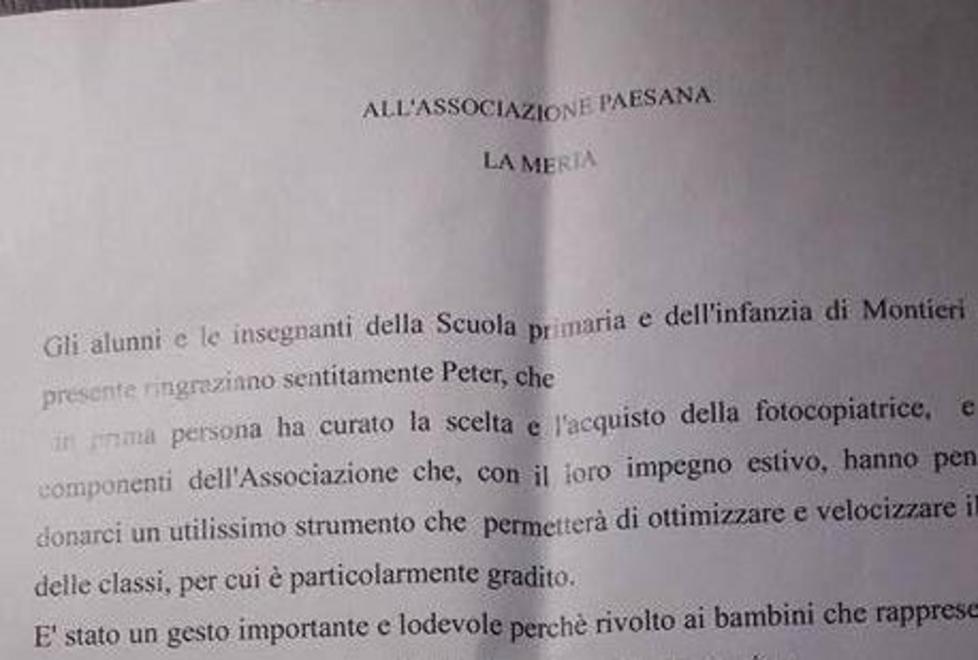 Una nuova fotocopiatrice per la scuola