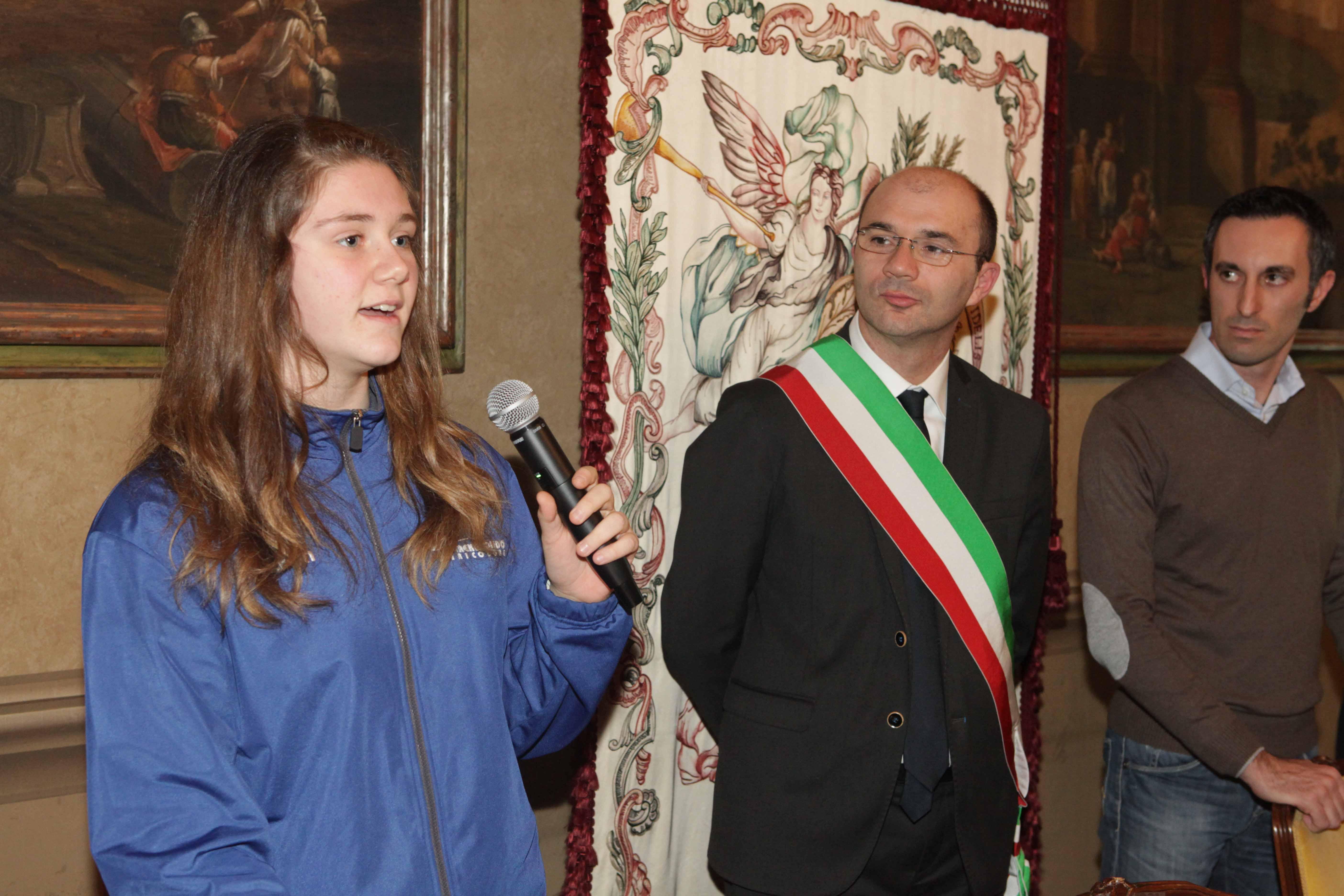 La visita del team di giovani campioni al sindaco Vecchi