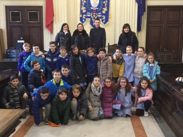 Gli alunni di Nievole in municipio a Montecatini