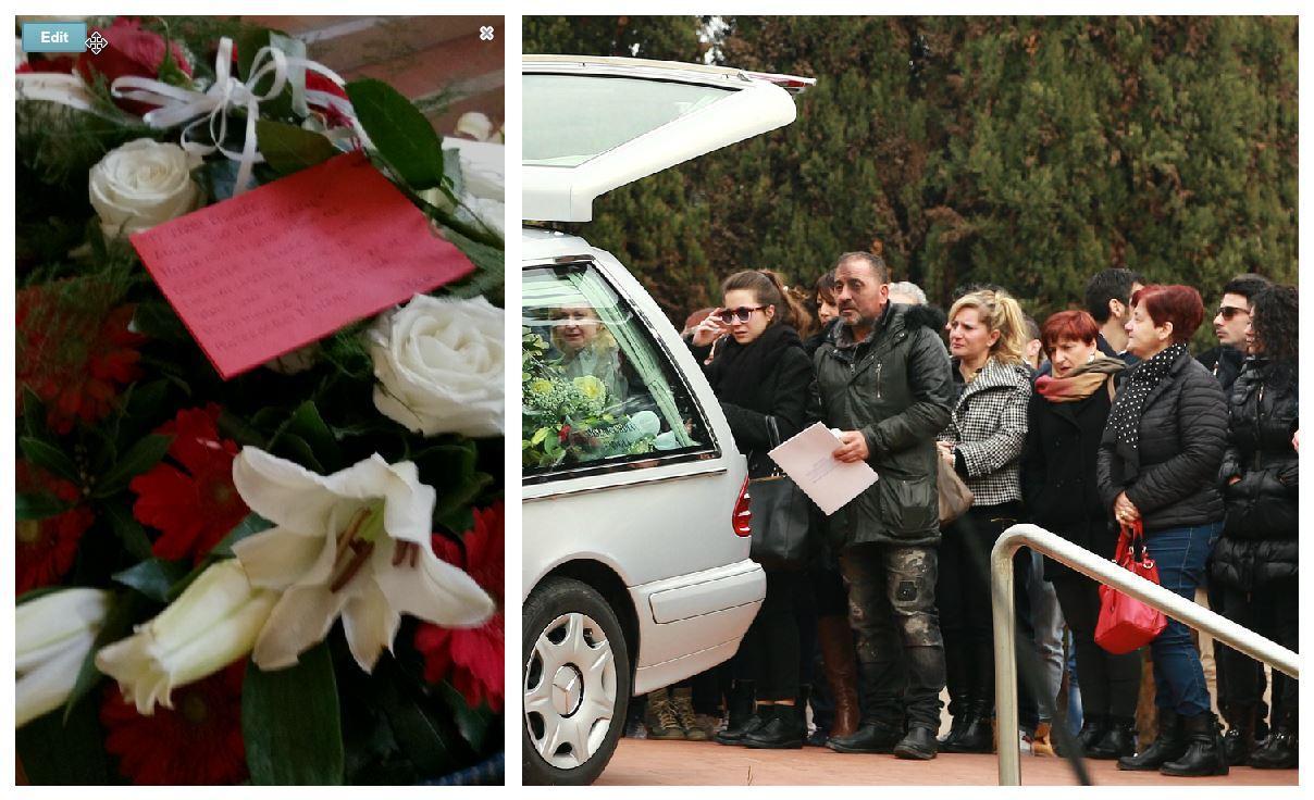 La lettera scritta dalla figlia di Beata Balon e a destra i familiari (foto Agenzia Carlo Sestini)
