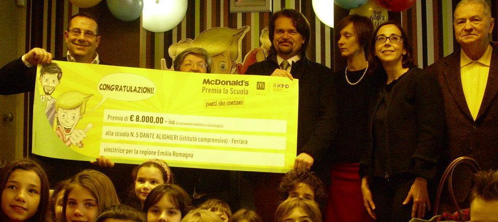 La Dante Alighieri ha vinto il premio McDonald’s scuola
