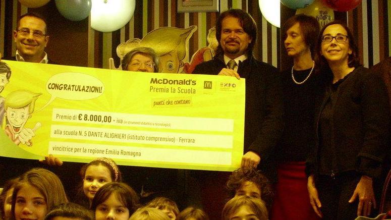 La Dante Alighieri ha vinto il premio McDonald’s scuola