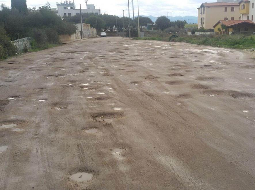 Strade disastrate, proteste a Sa Minda Noa 