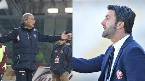 Bortolo Mutti e Christian Panucci quando guidava il Livorno