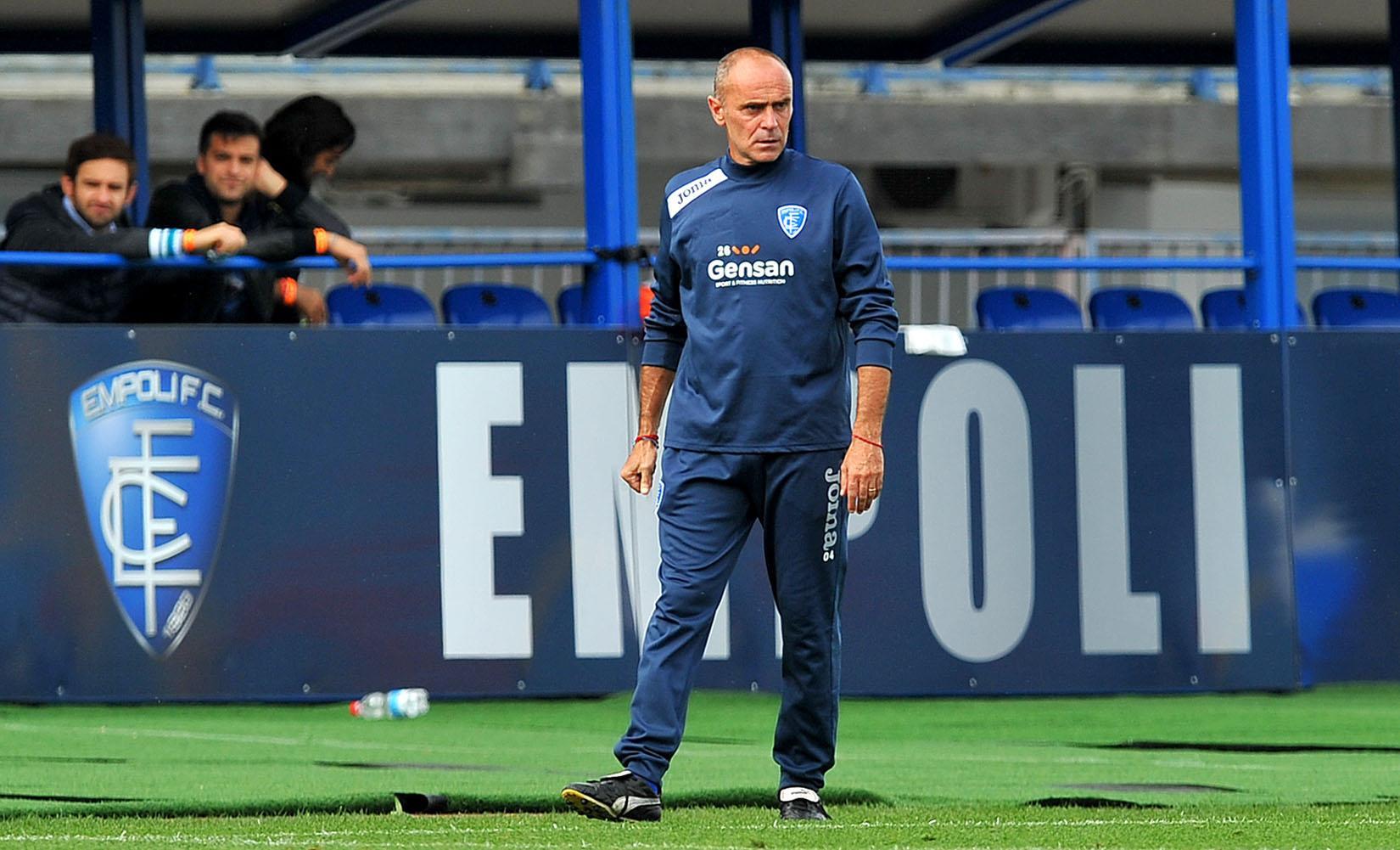 Giovanni Martusciello sulla panchina azzurra (foto agenza LaPresse/Jennifer Lorenzini)