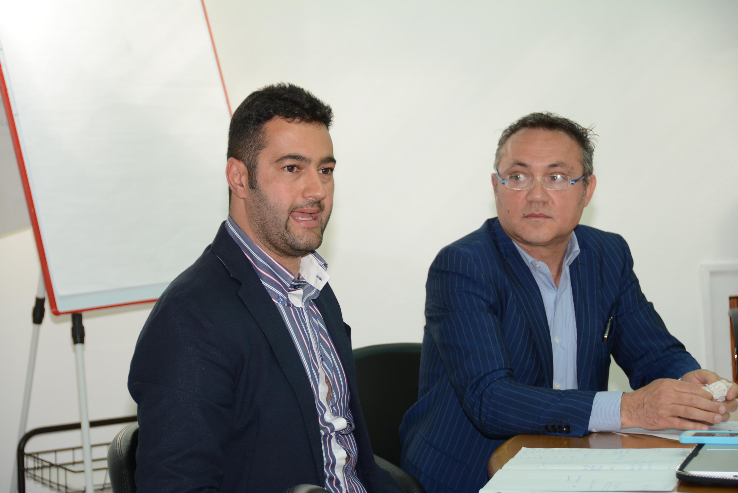 Marco Piro, capogruppo del neo gruppo "Forza Olbia" e Michele Fiori