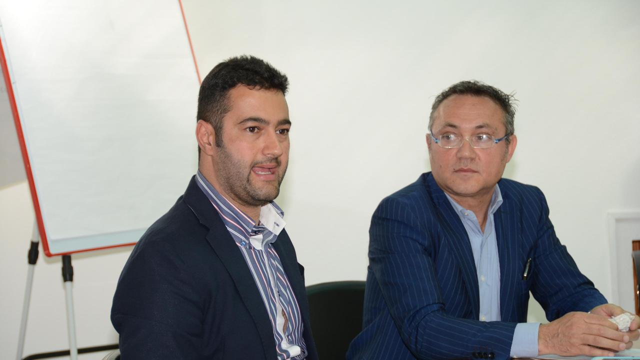 Marco Piro, capogruppo del neo gruppo "Forza Olbia" e Michele Fiori