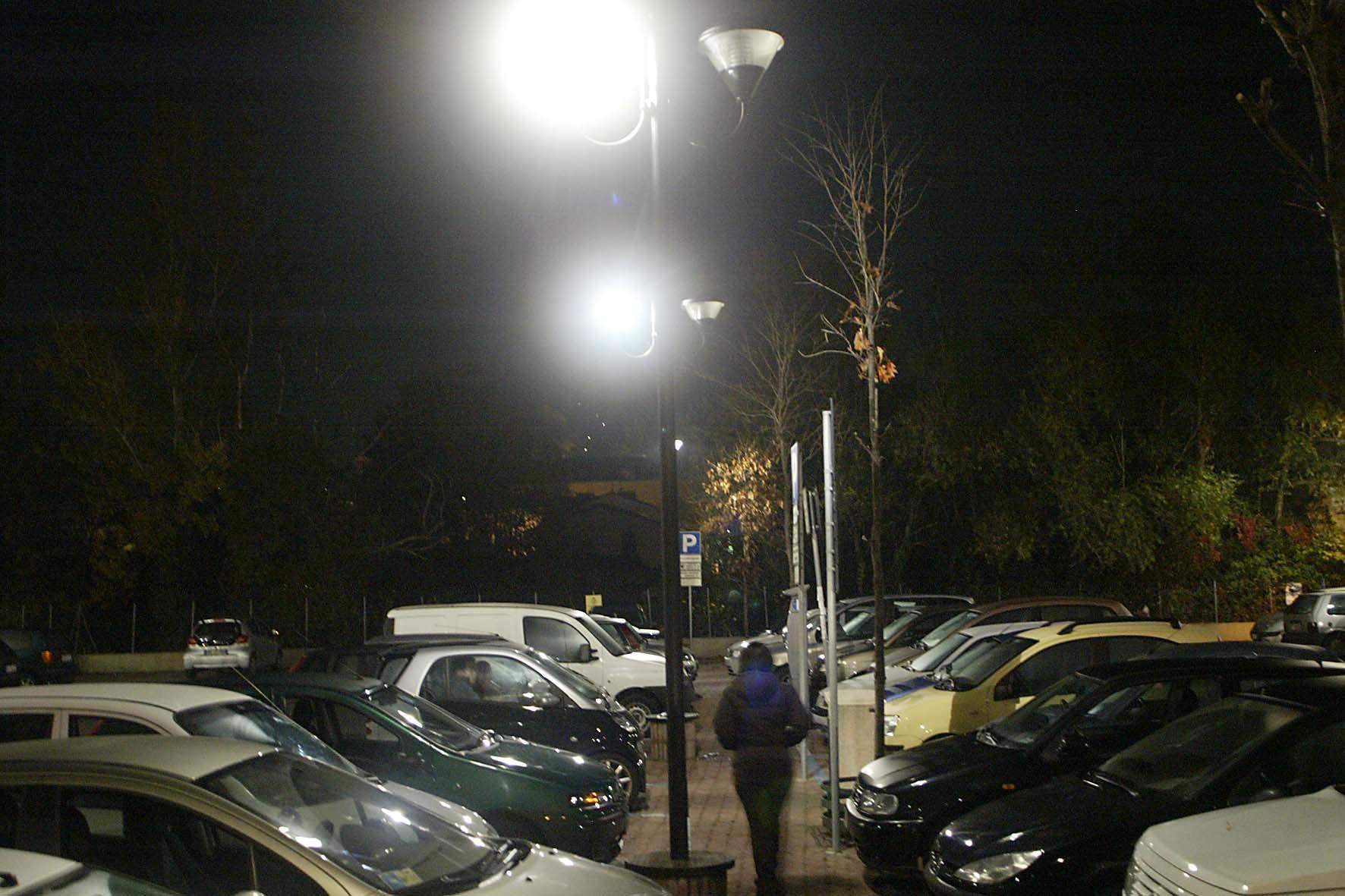 Il parcheggio di via da Vinci (Foto Nucci)