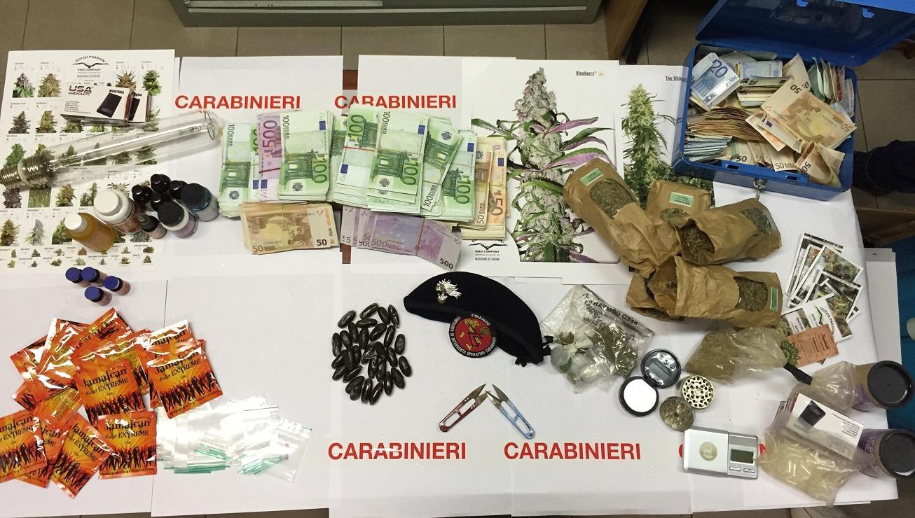 Tutto il materiale sequestrato dai carabinieri