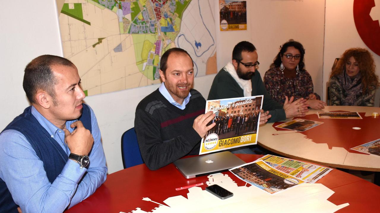 La presentazione del tour: a sinistra Emanuele Perugini, al centro Giacomo Gori (foto agenzia Bf)