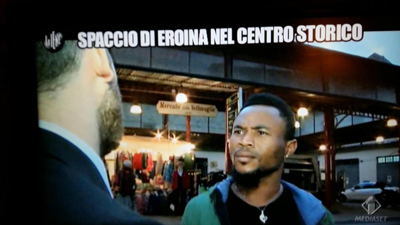 Un momento del servizio de "Le Iene"