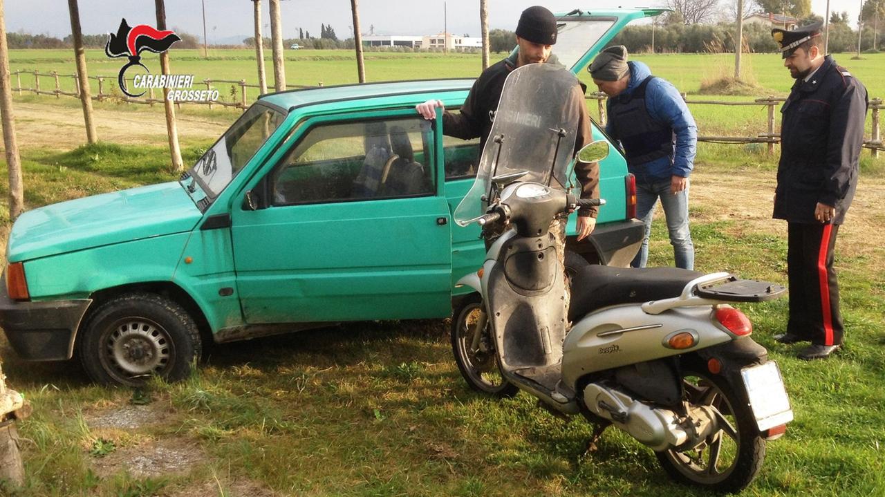 La Fiat Panda rubata e ritrovata