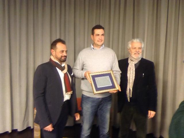 La premiazione di Andrea Gori vincitore del concorso Oleum Nostrum