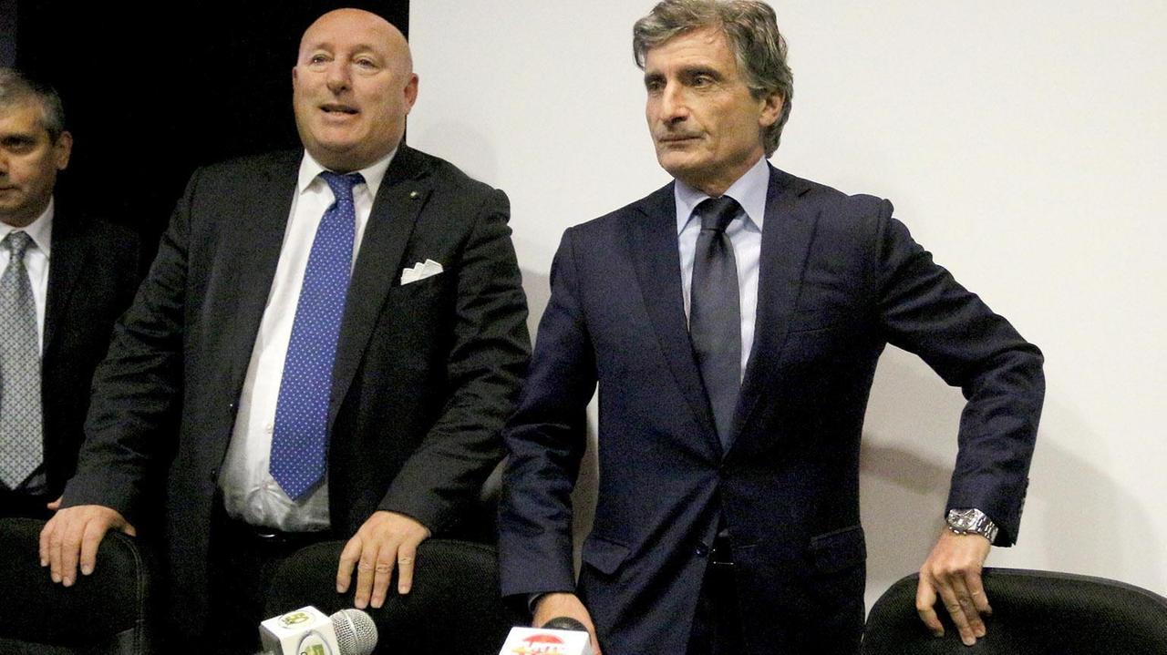 Il presidente Fabio Petroni con il Dg Fabrizio Lucchesi (foto Muzzi)
