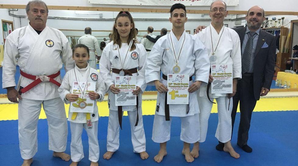 Nakayama, quattro medaglie al mondiale per club di karate 