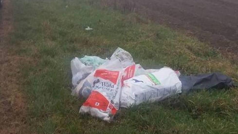 Riufiuti abbandonati in strada
