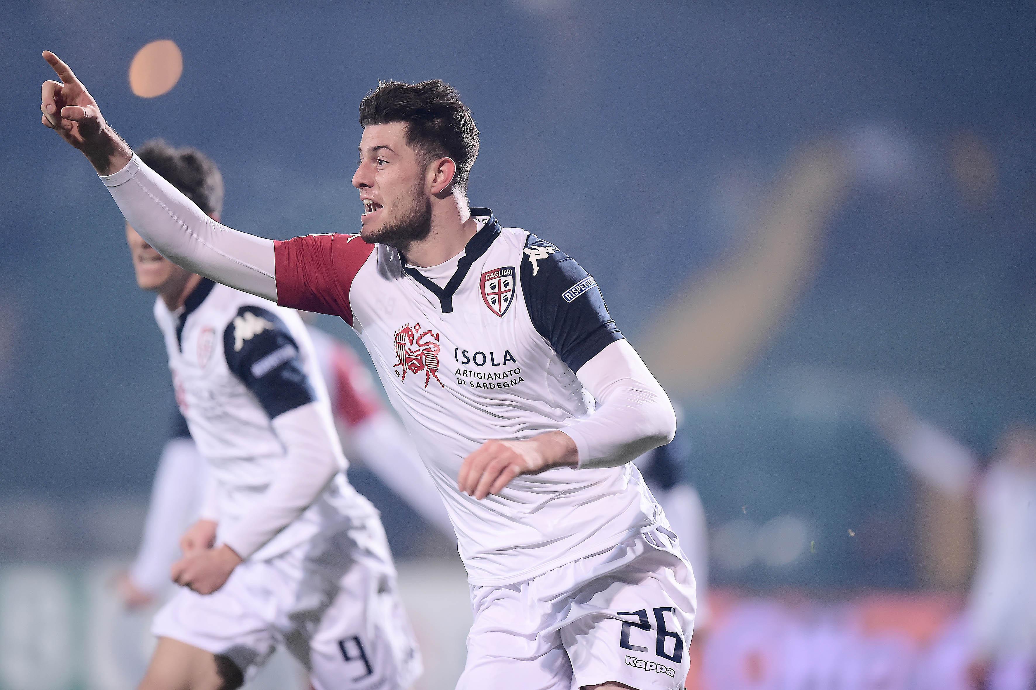 L'attaccante del Cagliari Alberto Cerri