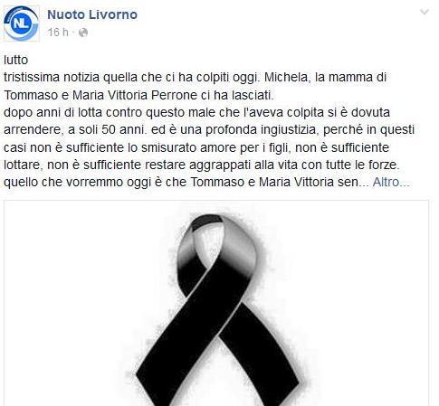 Addio a Michela madre di due atleti scomparsa a 50 anni 