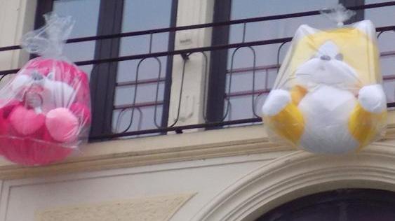 I grandi pupazzi annunciano la festa a Vigarano Mainarda