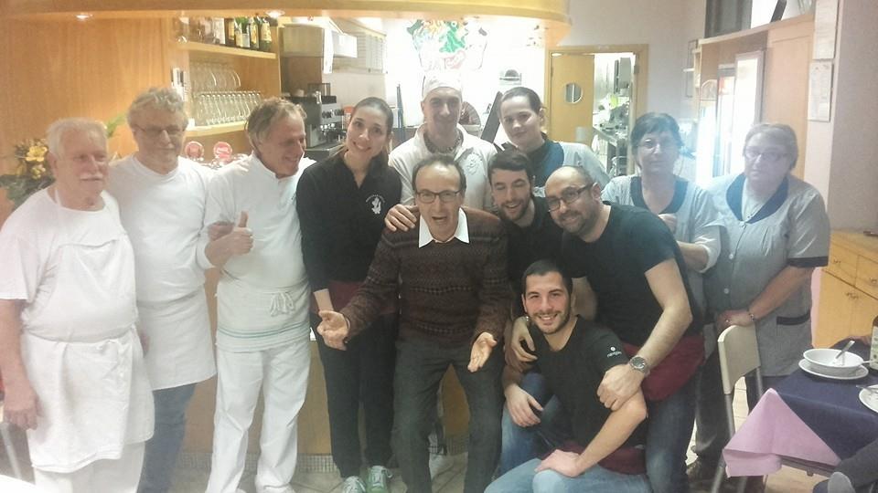 Roberto Benigni alla Pizzeria La Libertà di Viaccia