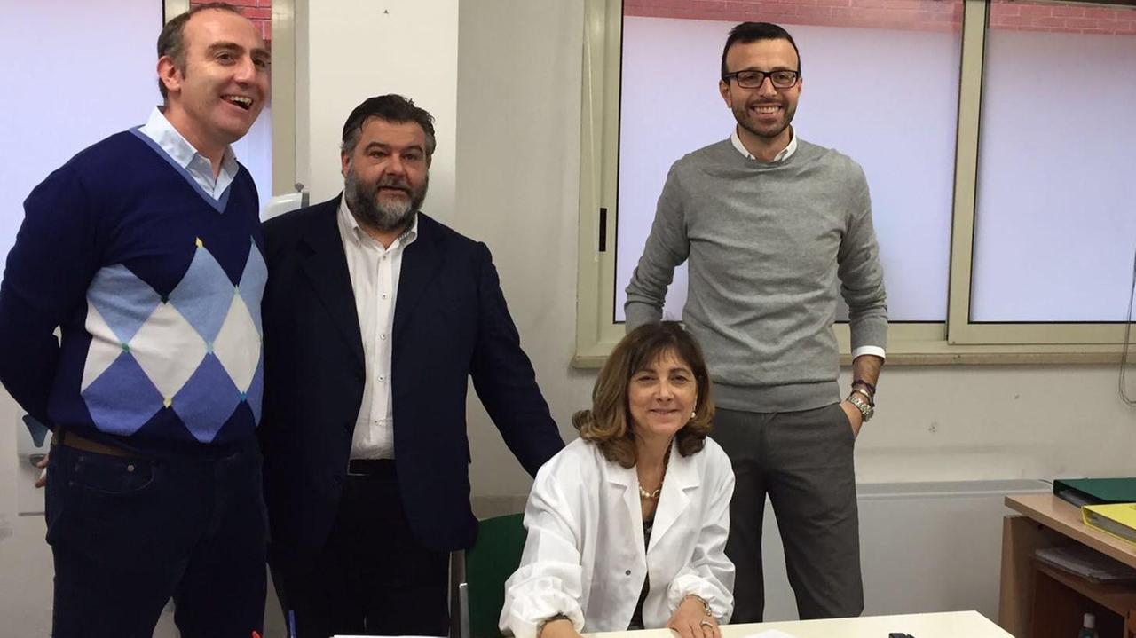 Foto di gruppo poco prima del vaccino