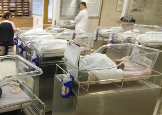 La nursery di un ospedale