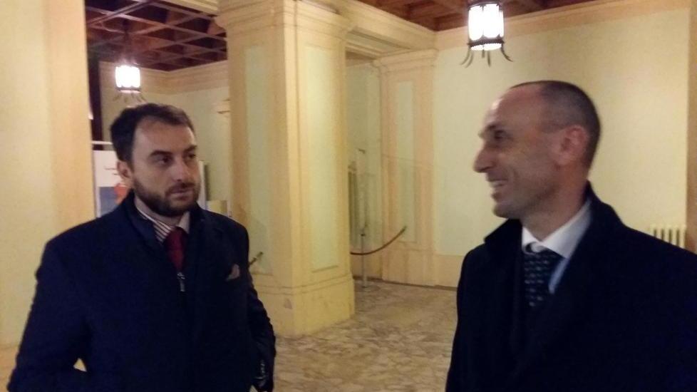 L'avvocato Luca Lanzalone (a destra) col collega Luciano Costantini dello stesso studio legale