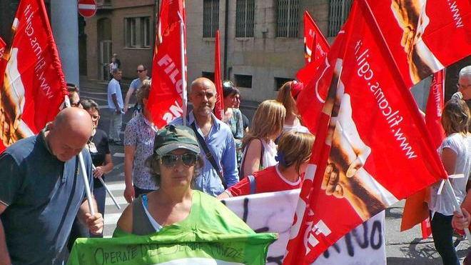 Dipendenti Pulservice in sciopero
