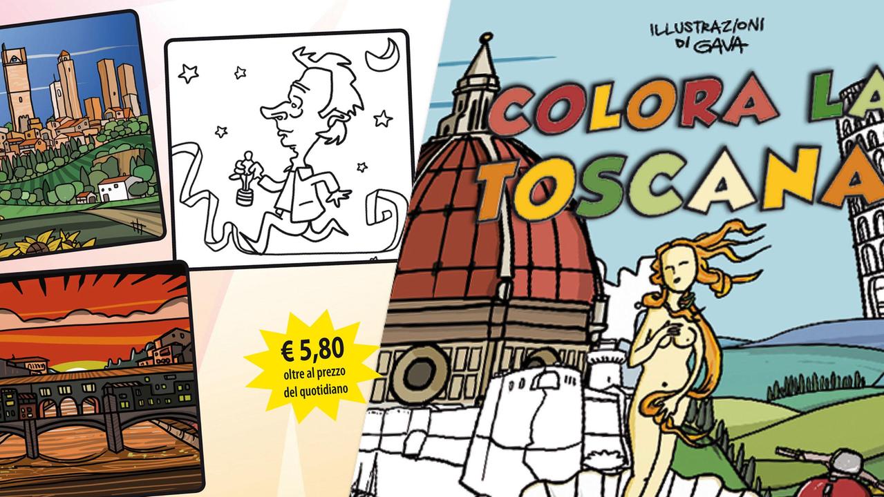 Colora la Toscana, un gioco e un antistress per bambini di ogni età