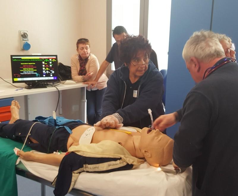 Palestra per le emergenze al distretto sanitario 