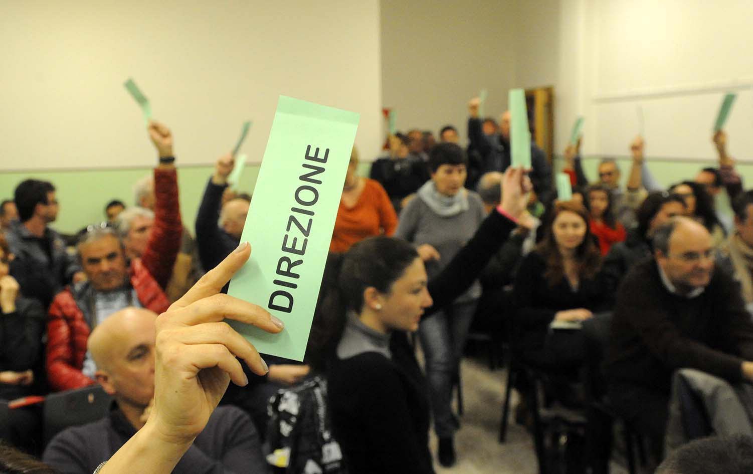 Un direttivo della Federazione Pd 
