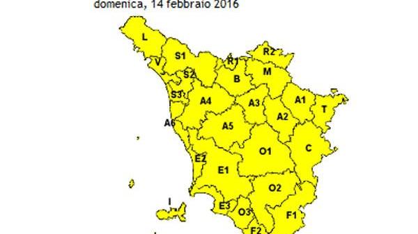 Maltempo in Toscana, allerta "gialla" in tutta la regione