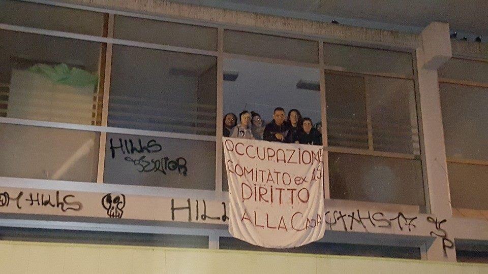 L'occupazione dei locali in via Anna Frank