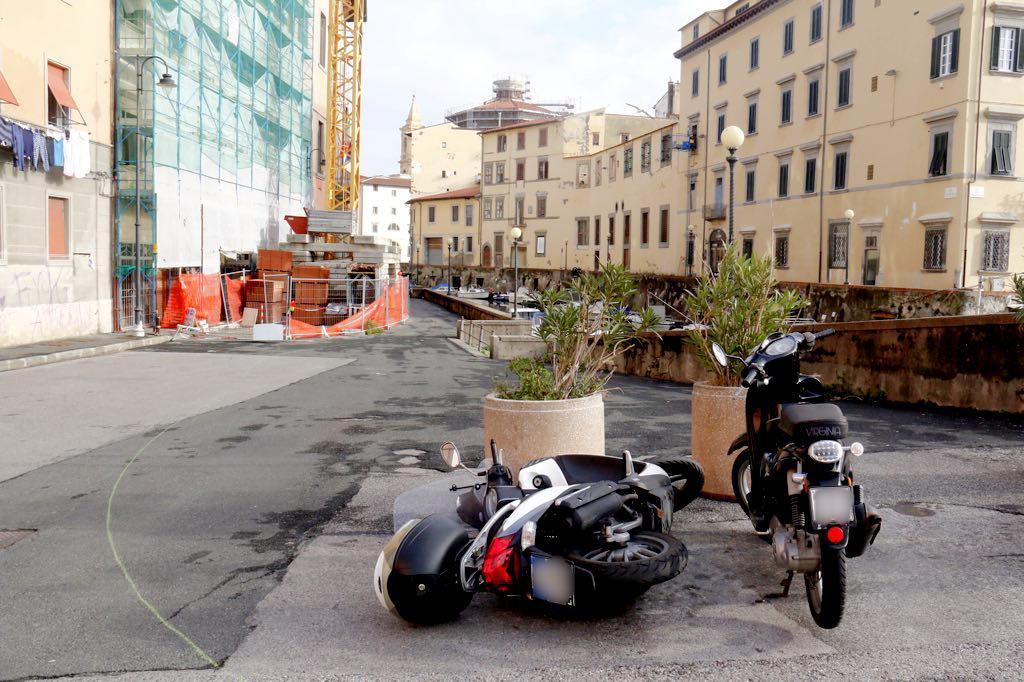 Scooter danneggiati in Venezia