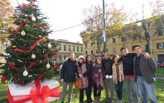 Alcuni dei cittadini dell'associazione Quelli di piazza Ciardi