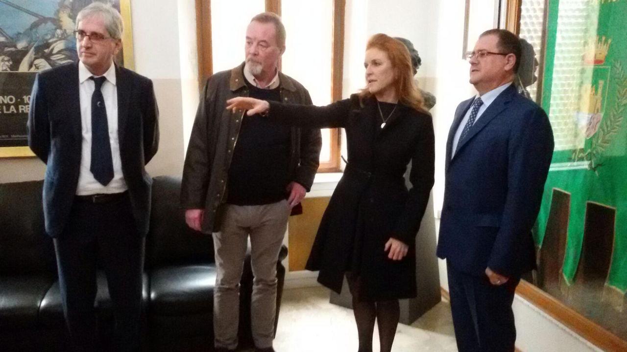 Luciano Guerrieri, Jim Betteridge (interprete), Sarah Ferguson e Massimo Giuliani (foto PaBar)