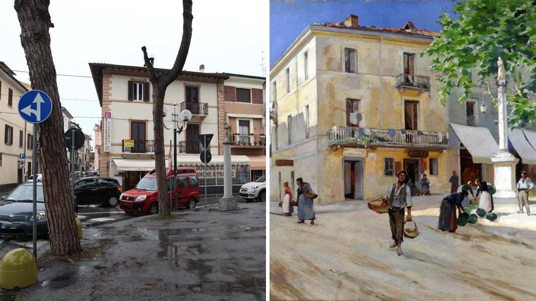 Lo scorcio ritratto da Telemaco Signorini com'è oggi (brutto) e com'è nel dipinto del 1890