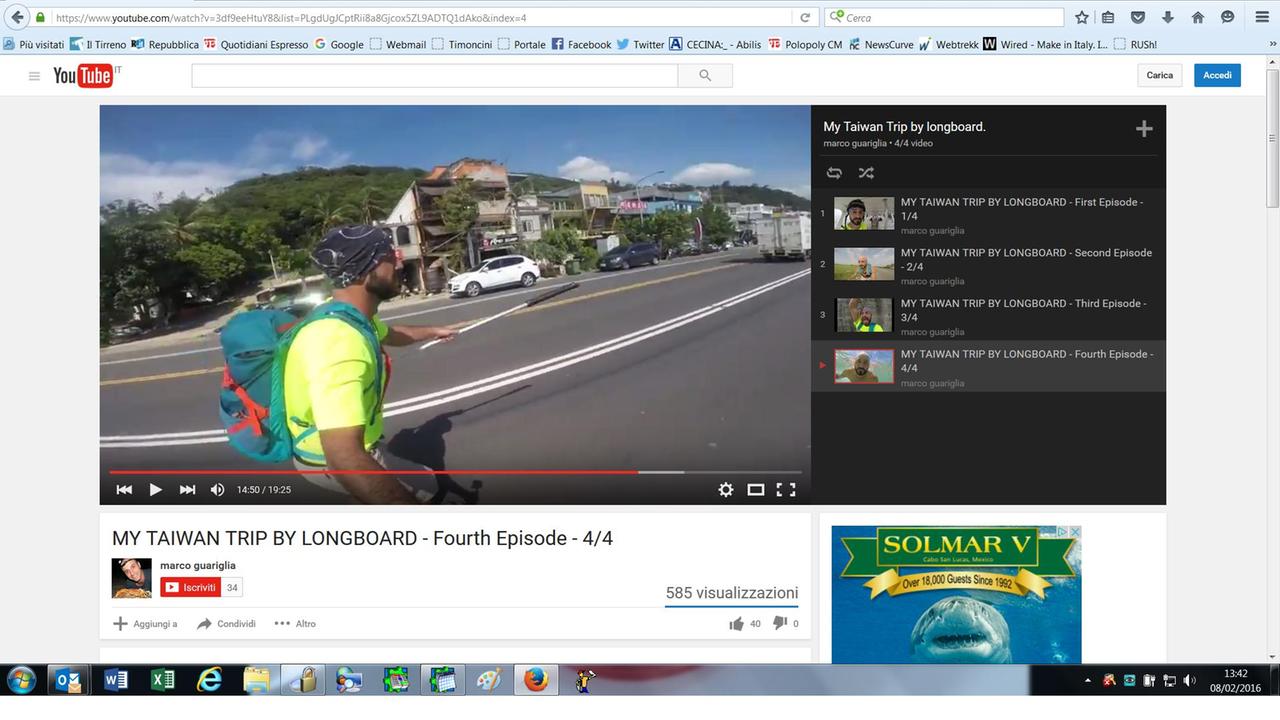 Marco Guariglia in longboard