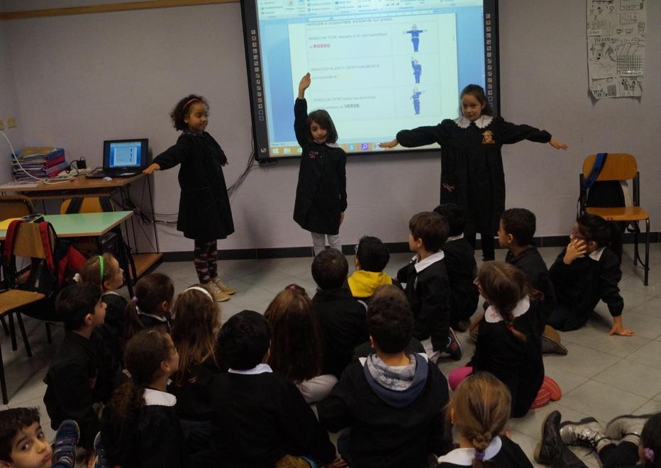 I bambini delle elementari a lezione di sicurezza stradale
