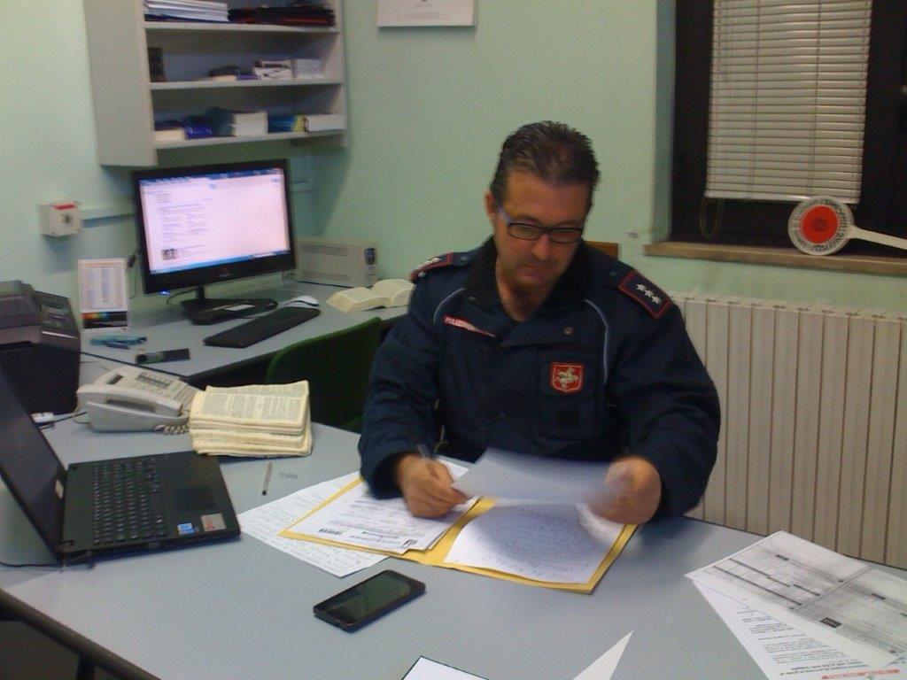 Il vicecomandante della municipale Italo Pellegrini
