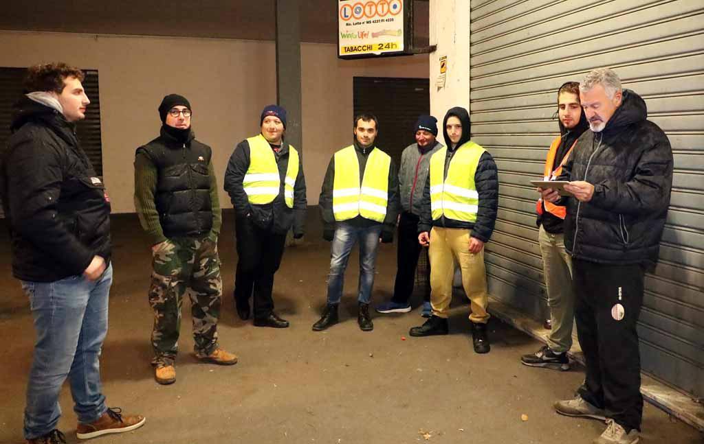 Stefano Benedetti e i volontari si preparano alle ronde