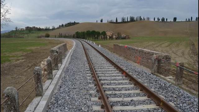 Un tratto della ferrovia Grosseto-Siena