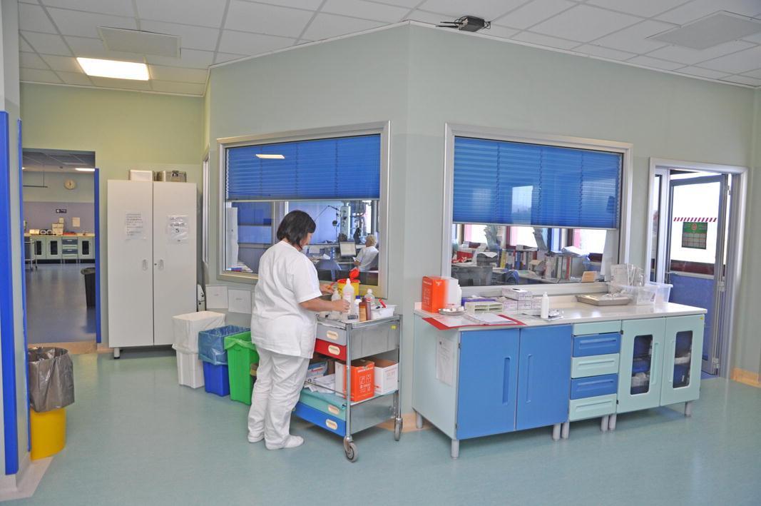 La sala della terapia intensiva e sub intensiva nell'ospedale di Cecina