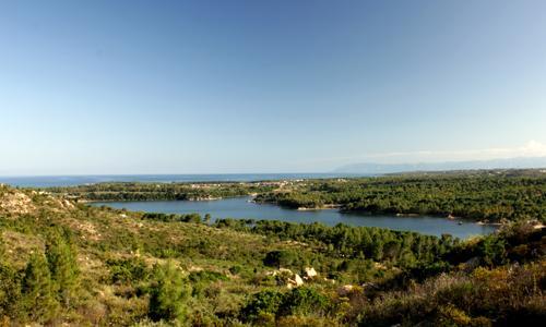 Un panorama dell'oasi naturalistica