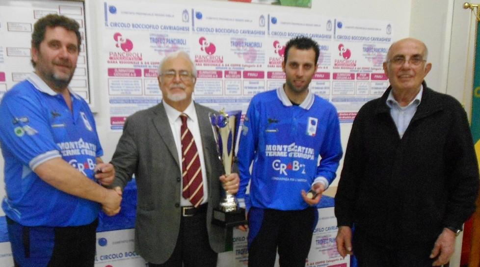 Bocce: Bagnoli e Russo vincono il trofeo Panciroli a Cavriago