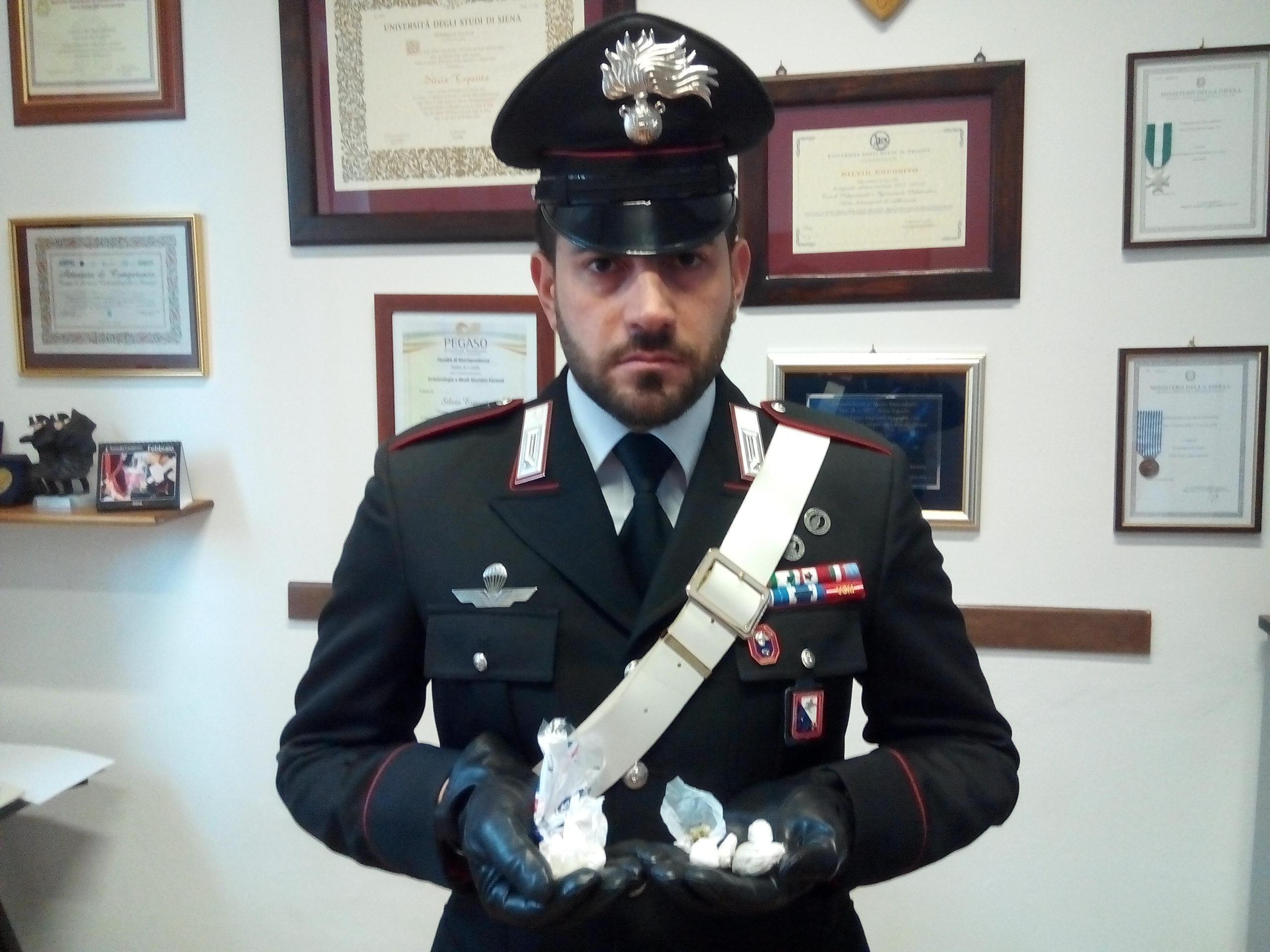 La droga sequestrata dai carabinieri