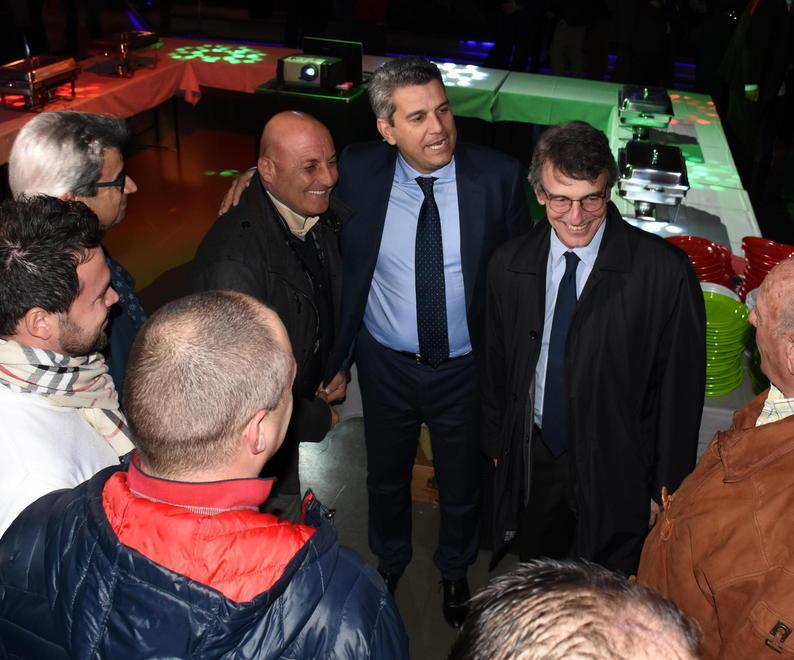 Sassoli alla cena di sostegno per Borghi 