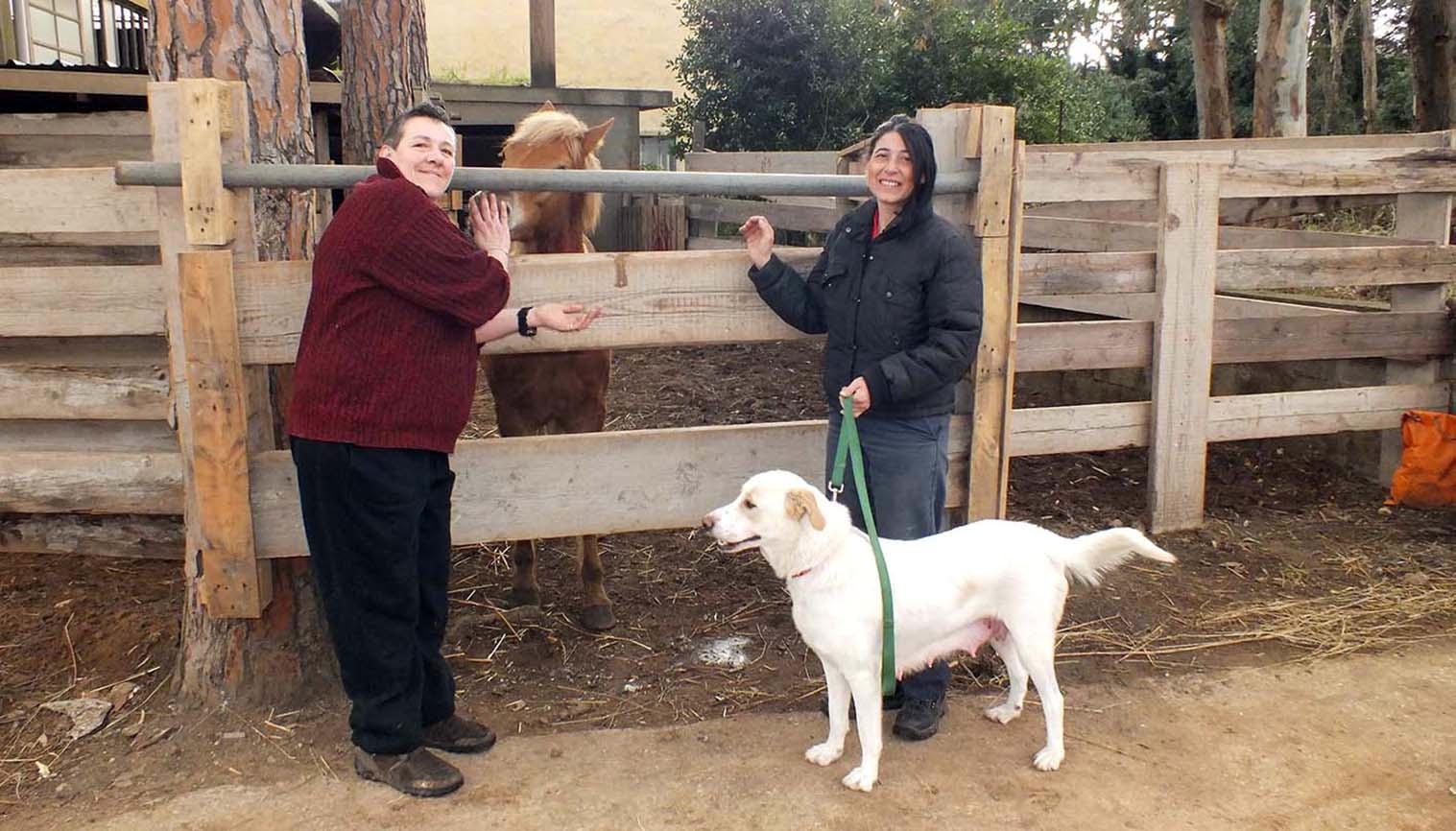Rita Arzilli e Michela Rosselli alla fattoria (foto Paolo Barlettani)