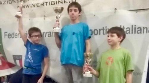 Luca Boldrini e Cecilia Zaniboni primi nella gara di boulder a Reggio Emilia